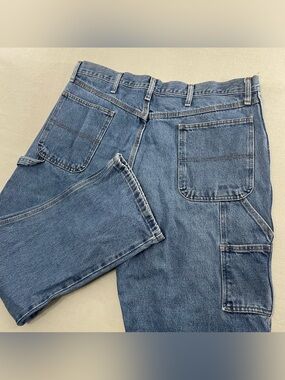 Rustler Carpenter Jeans Mens 38x30 Blue Medium Wash Denim Pants Workwear